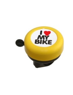 I Love My Bike Bell Yellow.